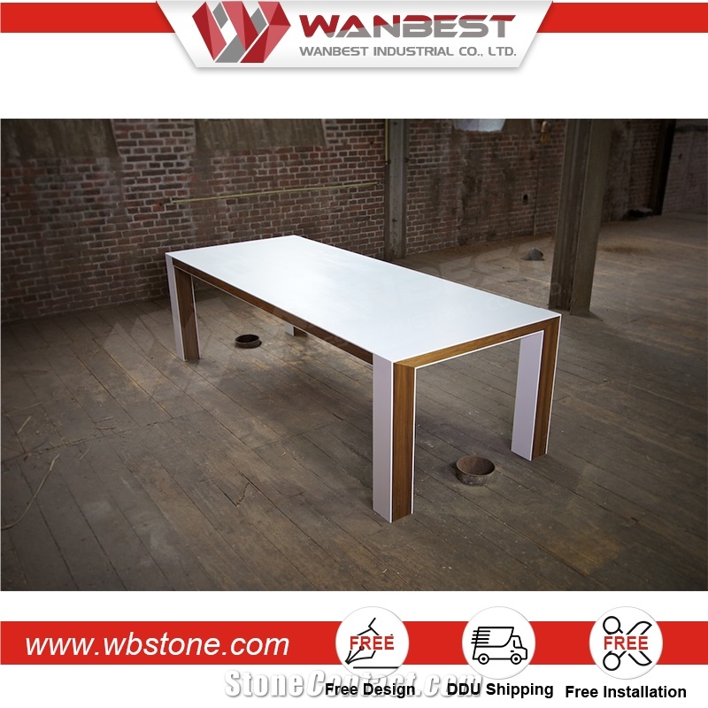 Rectangle Wooden Dining Table Long Design American Style