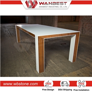 Rectangle Wooden Dining Table Long Design American Style