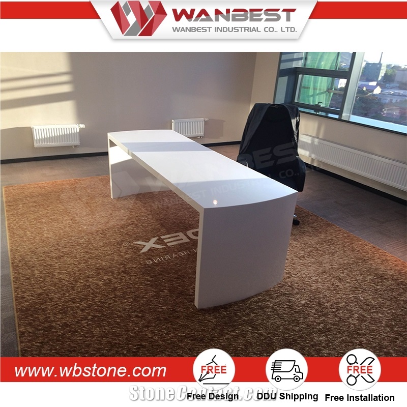 Solid Surface Customized Solid Surface Reception Desk Office Desk