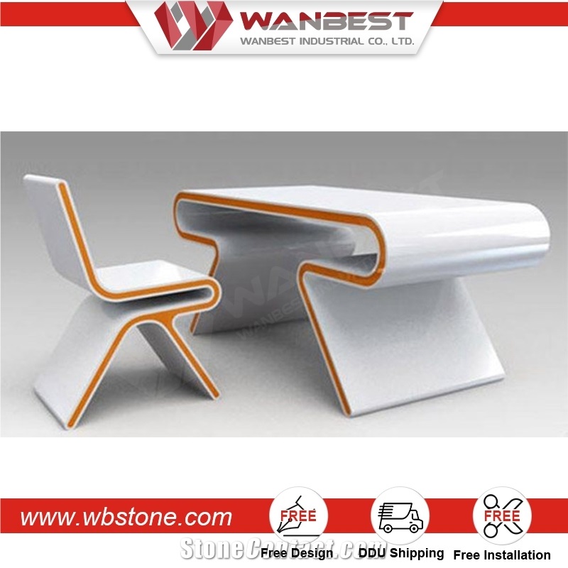 Solid Surface Customized Solid Surface Reception Desk Office Desk