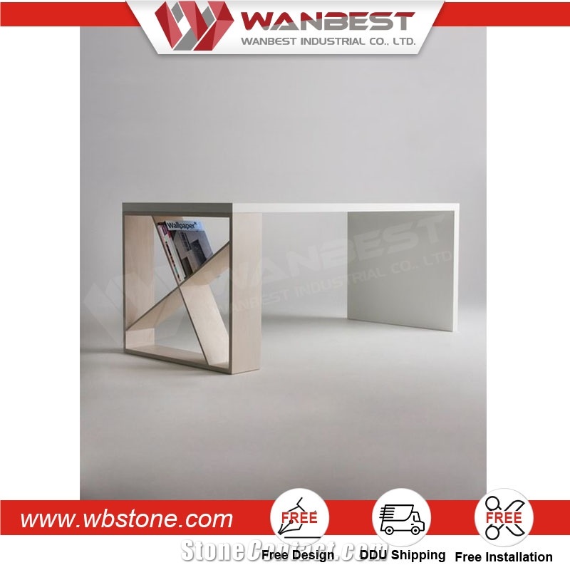 Solid Surface Customized Solid Surface Reception Desk Office Desk
