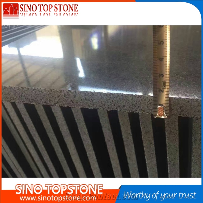 Sesame Black G654 Thin Tiles, China Impala Padang Dark G654 Granite 12x24 1cm Thin Tile
