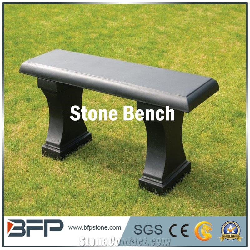 G654 Bench Chair, Granite & Stone Benches, G654 Black Granite Benches