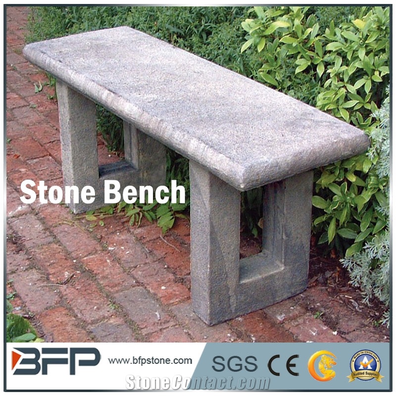 G654 Bench Chair, Granite & Stone Benches, G654 Black Granite Benches