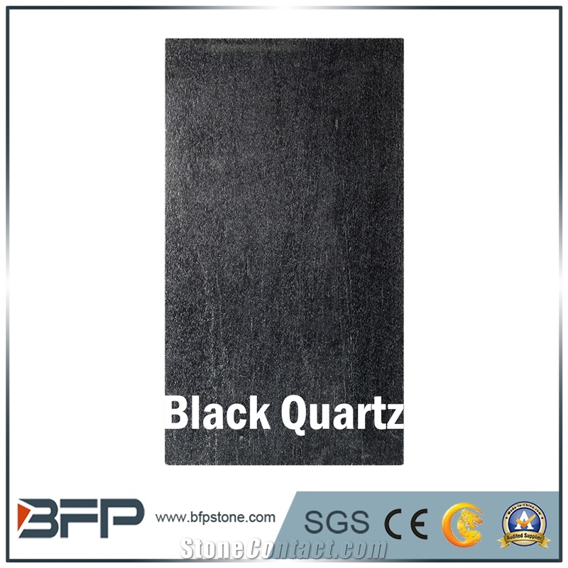 Hot Sale Black Engineered Quartz Stone for Kitchen Countertop