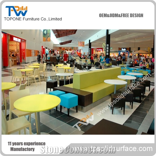 Artificial Marble Stone Dinning Table with White Acrylic Solid Surface Table Tops and Chairs for Sale