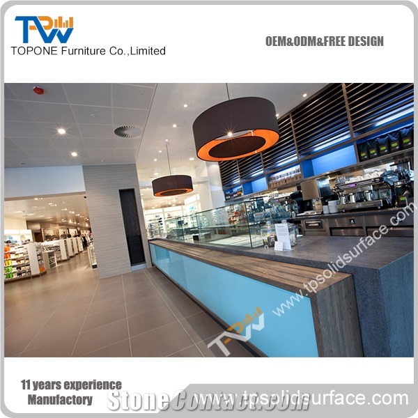 Artificial Marble Stone Restaurant Bar Counters for Sale/Corian Acrylic Solid Surface Bar Counter Tops for Projects Design