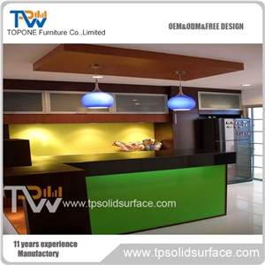 Black Artificail Marble Stone Bar Table Tops Made in China, Arched Bar Counter White Green Color Acrylic Solid Surface Front Panel Bar Table Designs