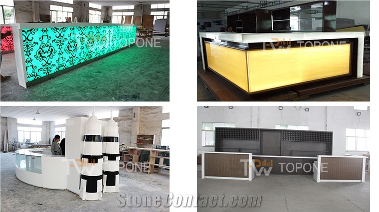Different Kind Of Customized Design Artificial Marble Stone Bar Counter Tops for Sale, Corian Acrylic Solid Surface Bar Table Tops for Sale