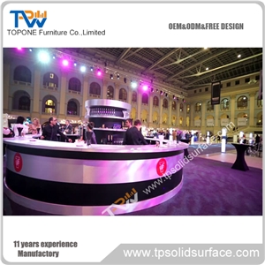 Factory Price High Quality Modern Artificial Marble Stone Acrylic Solid Surface Juice Bar Counter for Bar Furniture