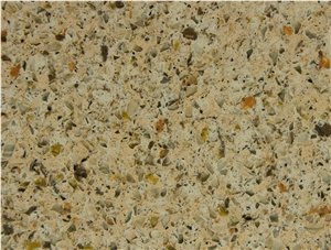 Opw027-Brown Quartz Slabs-Oppein