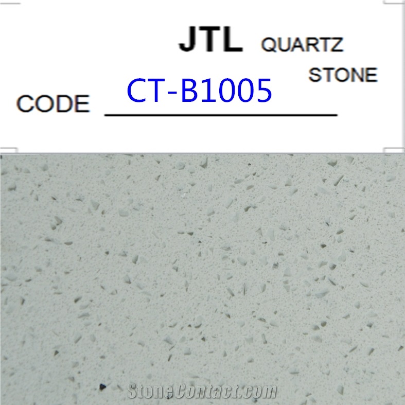 Artificial Manufactured White Single Color Crystallized Quartz Stone Slabs, Tiles