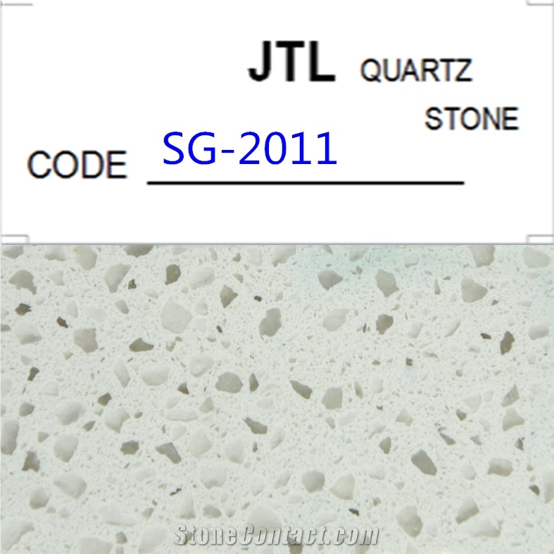 Artificial Manufactured White Single Color Crystallized Quartz Stone Slabs, Tiles