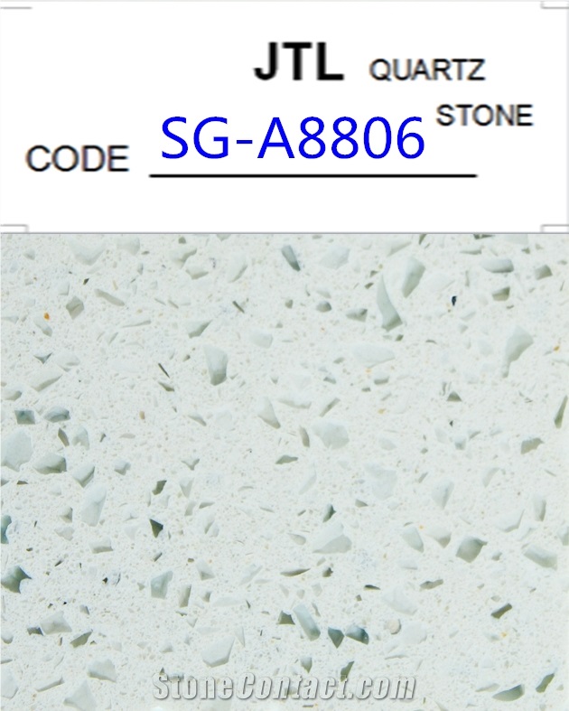 Artificial Manufactured White Single Color Crystallized Quartz Stone Slabs, Tiles
