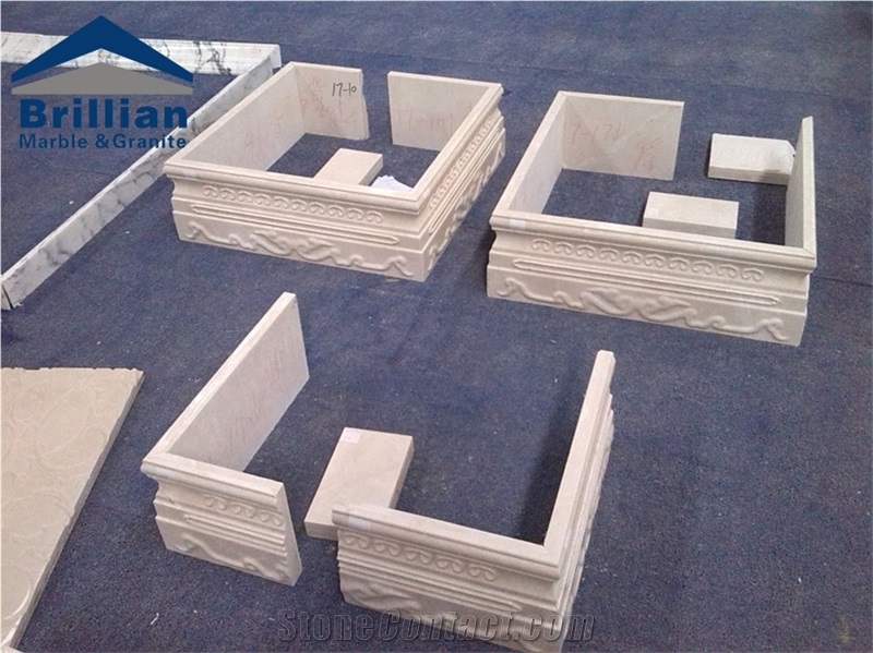 Aran Beige Marble Colum Relief,Aran White Extra Marble Colum Carving,Hand Carved White Marble Colum,Magnolia Beige Marble Colum Coppings,Stone Colum Base Panel with Engravings,Wall Relief,Colum Etch