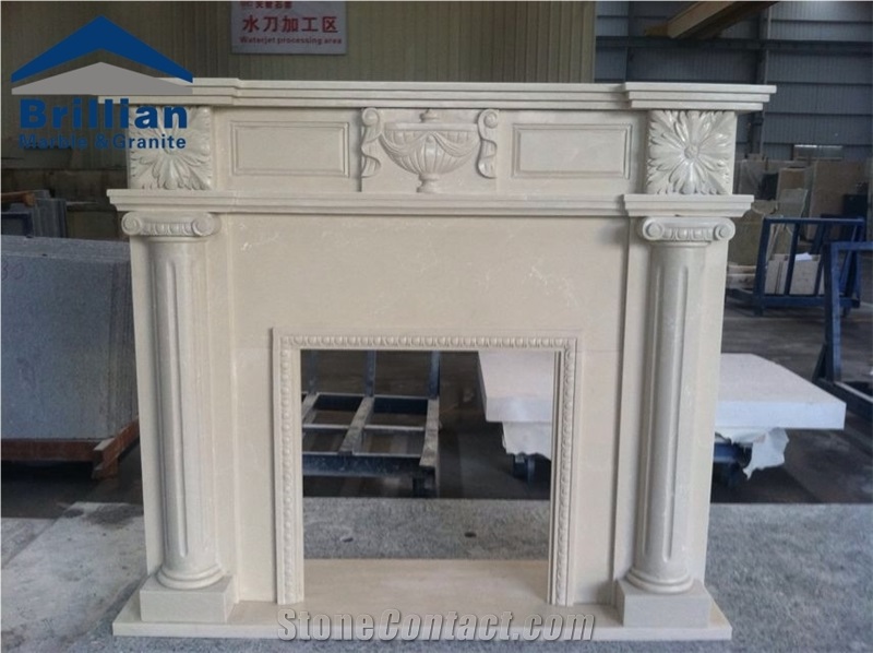 Aran White Marble Fireplaces,Baiyulan White Marble Fireplace Mantel, Polished White Marble Fireplace Mantel/Hearth/Design/Surround, British Style Fireplace