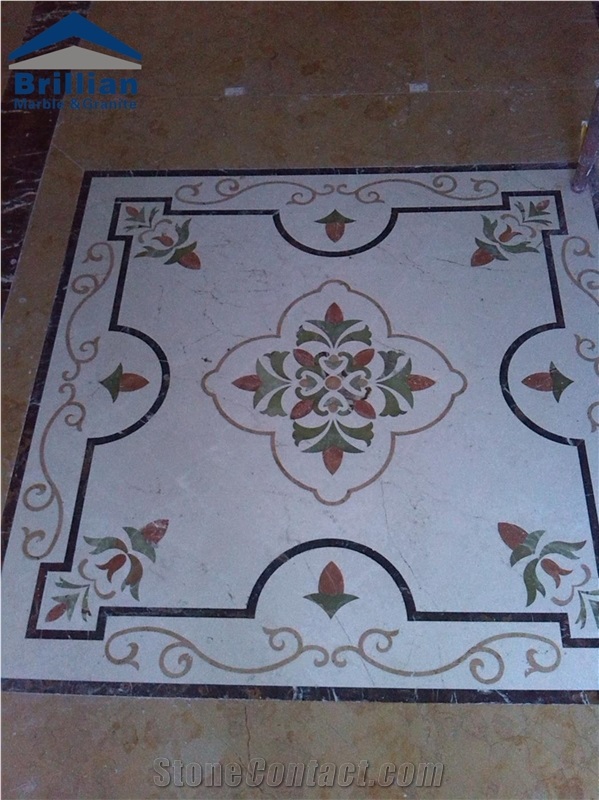Bai Yulan Beige Marble Medallions,Bailuan Marble Floor Medallions,Popular Style among European Countries Water Ject Medallion,Interior Decoration Medallions,Marble Pattern,Marble Floor Tile Patterns