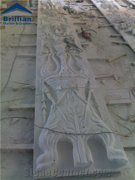 Bianco Tipo Statuarietto White Marble Embossments,Statuarietto Venato White Marble Relief Tiles,Venato Carrara White Marble Engravings,Church Marble Wall Carving,Temple Wall Shadow,Religion Marble Til