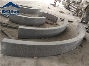 Black Granite Curved Kerbstone,Flamed Granite Curbstone,Grey Granite Curbs, Side Stone, Curbs, Road Stone, Curb Stone