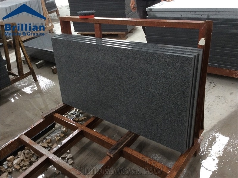 China Impala Granite Tiles/G654 Slab/Padang Dark/Sesame Black/Charcoal Black/China Nero Impala/Dark Barry Grey Gansaw Slab