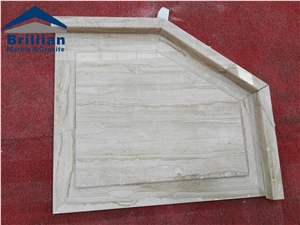 Dino Beige Marble Shower Tray,Diano Beige Marble Bathroom Natural Stone Shower Base,Bath Shower Tray,Shower Tray 70x70,80x80,100x100cm ,Solid Surface Shower Bases