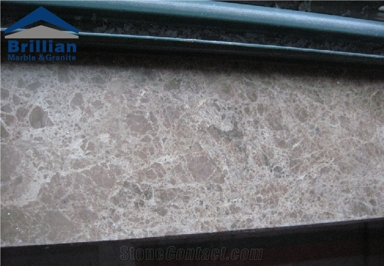 Emperador Light Marble Window Sill/Brown Marble Window Fram/Polished Stone Window Surrounds/Bullnosed Window Sill/Bevel Edged Window Sill