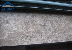 Emperador Light Marble Window Sill/Brown Marble Window Fram/Polished Stone Window Surrounds/Bullnosed Window Sill/Bevel Edged Window Sill