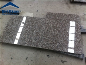 G664 Red Granite Kitchen Worktops,G664 China Luoyuan Red Granite Polished Countertop,China Pink Granite Kitchen Countertops/Luoyuan Bianbrook Brown, Black Spots Brown Granite, Copper