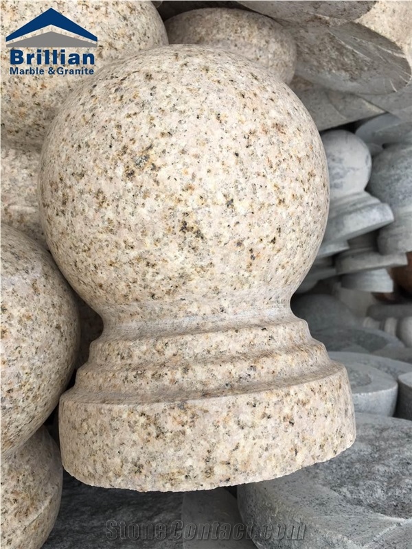 G682 Granite Parking Stone,Yellow Granite Landscaping Natural Stone, Cheap Granite Garden Stone,Parking Stone Ball, Stone Parking Barriers,Polished Granite Parking Curbs