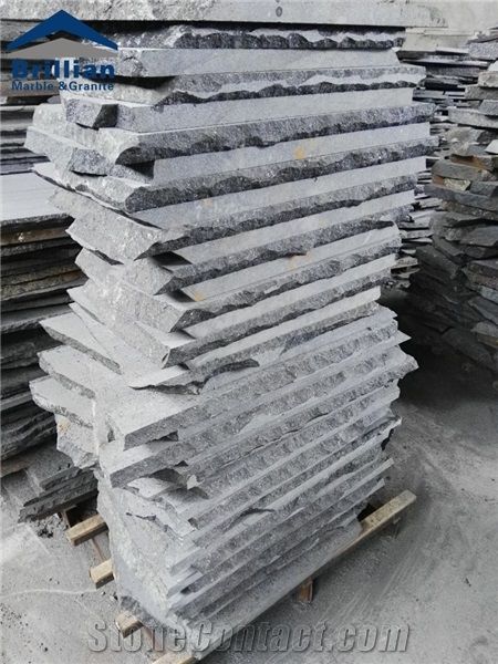 G684 Black Granite Mushroom Stone,China Black Granite Natural Split Mushroom Wall,Diamond Black Granite Mushroomed Claddings,China Black Pearl Granite Mushroom Wall Cladding,Split Face Mushroom Stone