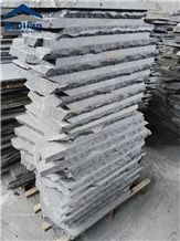 G684 Black Granite Mushroom Stone,China Black Granite Natural Split Mushroom Wall,Diamond Black Granite Mushroomed Claddings,China Black Pearl Granite Mushroom Wall Cladding,Split Face Mushroom Stone