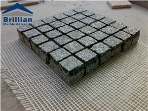 G684 Granite Cube Stone Paver Sets,Flamed Dark Gray Granite Pavers,Natural Finish Granite Mosaics,China Grey Granite Outdoor Floor Covering Mosaic Cube Stone, Garden Landscaping Stone Cobble Stone