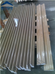 Gold Beige Marble Ogee Moldings/Polished Beige Marble Skirtings/Hot Marble Border Line/Natural Stone Rope Moldings/Classic Marble Trim