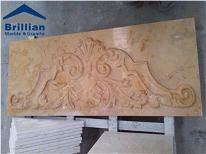 Golden Rose Marble Wall Reliefs,Polished Marble Engravings,Beige Marble Wall Etching Carving,Natural Stone Laser Engraving,Bali Stone Man Made Engravings Relief Design,Wall Carvings,Europe Relief