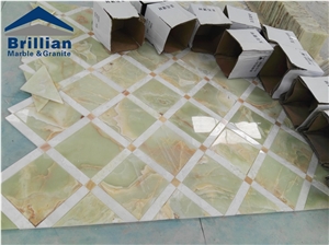 Green Onyx Wall Tile,Jade Green Onyx Wall Panel,Medium Green Onyx Tiles Tv Background Wall Tiles/Slabs,Laminated Stone Walling,