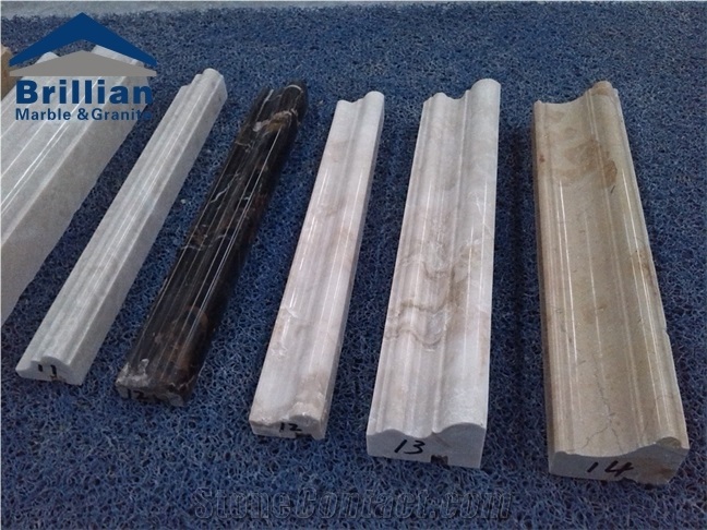 Louis Beige Marble Border Lines/Louis Beige Marble Rope Moldings/ Luyi Mi Yellow Marble Skirtings/St. Louis Marble Pencil Liners/Polished Marble Border Tiles/Marble Border Line, Trim, Molding for Home