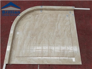 Oman Beige Marble Shower Tray,Non-Slip Beige Marble Shower Trays,Sohar Beige Marble Shower Base,Bathroom Shower Base,Bath Accessories,Marble Fan Shape Shower Base & Shower Tray,European Style Trays