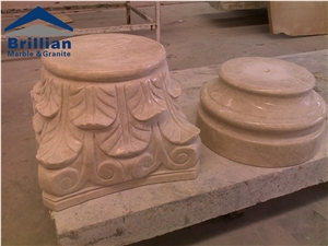 Ottoman Beige Marble Colum,Petma Ottoman Beige Marble Colum,Polished Marble Columns,Architectural Columns,Building Decorative,Building Stone,Natural Stone Column,Stone Pillar,Interior Stone Colum