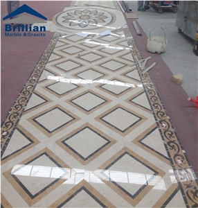 Ottoman Beige Marble Magic Cube Medallion,Ultraman Beige Marble Water Jet Medallions,Marble Mosaic Floor Deco Medallions,Altman Beige Marble Squre Medallion,Beige Marble Mosaic Medallion