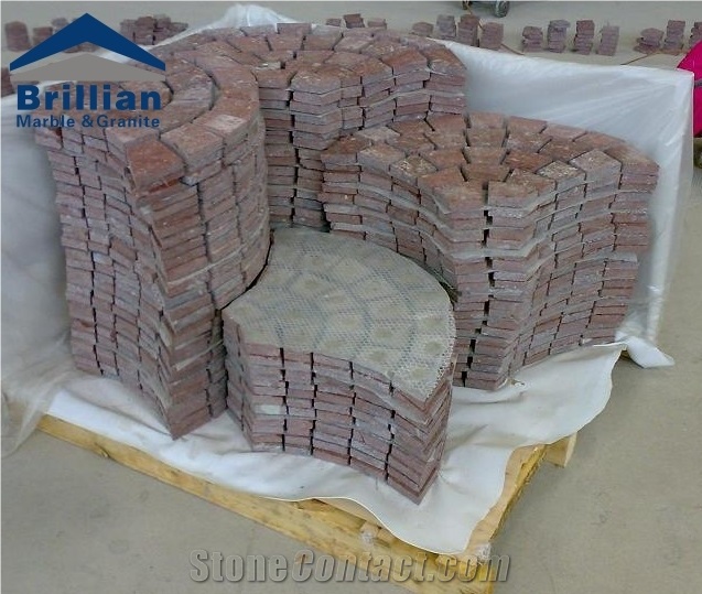 Pophyry Red Granite Cubestone,Pavers,Natural Spilt,Flamed,Sawn Cut Paving Stone,Cobble Stone,Granite Paving Stone,Red Granite Pavers