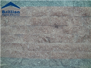 Pophyry Red Granite Culture Stone,G666 Red Granite Culrured Stone,Hand Split Surface Culture Stone/Granite Stone Venner for Feature Wall,Exterior Wall Cladding Culture Stone