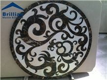 Portoro Gold Marble Medallion,Black Portoro Marble Tile,Golden Portoro Marble Water Jet Pattern/Square Marble Medallion,Brown Marble Medallion,White Marble Laminated Medallion, Europe Style Marble Til
