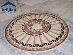 Rosa Marble Medallions,Tea Rosa Marble Tiles,Sun Medallion Marble,Decorative Sun Geometric Mosaique,Europe Style Medallions,Beige Marble Medallions,Flower Medallions,Round Medallions,Multicolor Sun