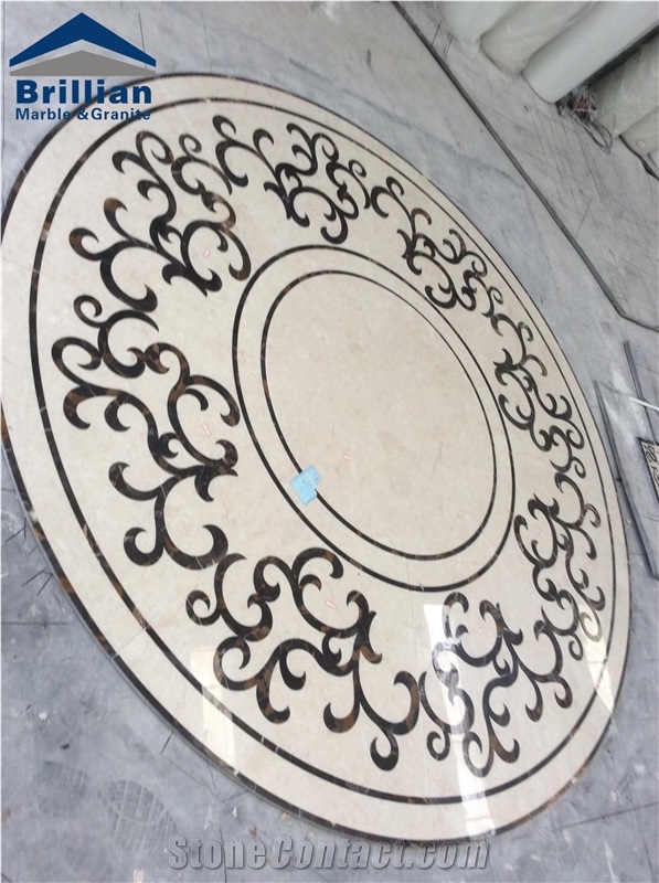 Ultraman Beige Marble Flooring Tiles,Osmanli Bej Mermer Marble Medallions,Ultraman Beige Round Medallions,Nero Portoro Marble Waterjet Medallions,Portoro Gold Marble Floor Medallion,Hotel Medallions