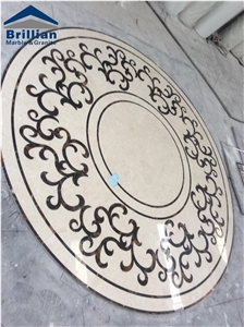 Ultraman Beige Marble Flooring Tiles,Osmanli Bej Mermer Marble Medallions,Ultraman Beige Round Medallions,Nero Portoro Marble Waterjet Medallions,Portoro Gold Marble Floor Medallion,Hotel Medallions