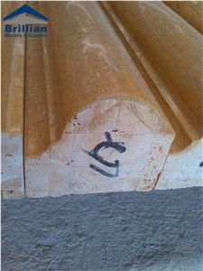 Yellow Travertine Moldings/Yellow Travertine Border Lines/Polished Skirtings/Travertine Pencil Liners/Iran Yellow Travertine Rope Moldings/Crown Moldings