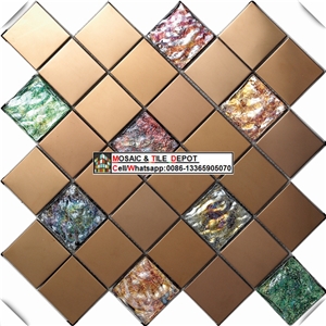 Stainless Steel Mosaic Mix Glass Mosaic,Marble Mosaic