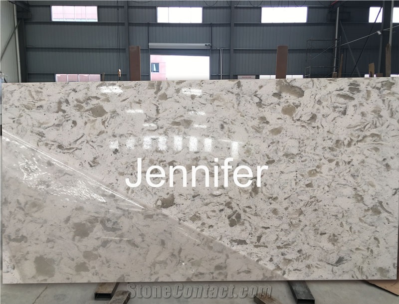 Carrara Artificial Quartz Slab/Artificial Calacatta White Marble Quartz Stone Solid Surfaces Polished Slabs Tiles Engineered Stone Artificial Stone Slabs for Hotel Kitchen,Bathroom Walling Panel