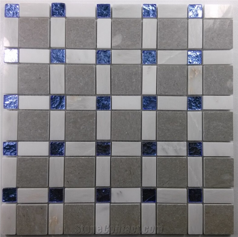 Glass Marble Mosaic Tile,Backsplash Mosaic