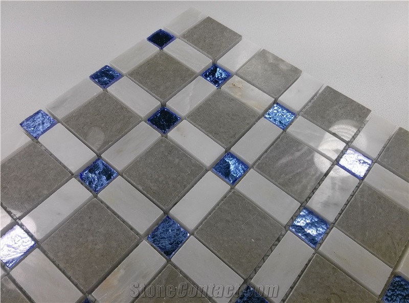 Glass Marble Mosaic Tile,Backsplash Mosaic